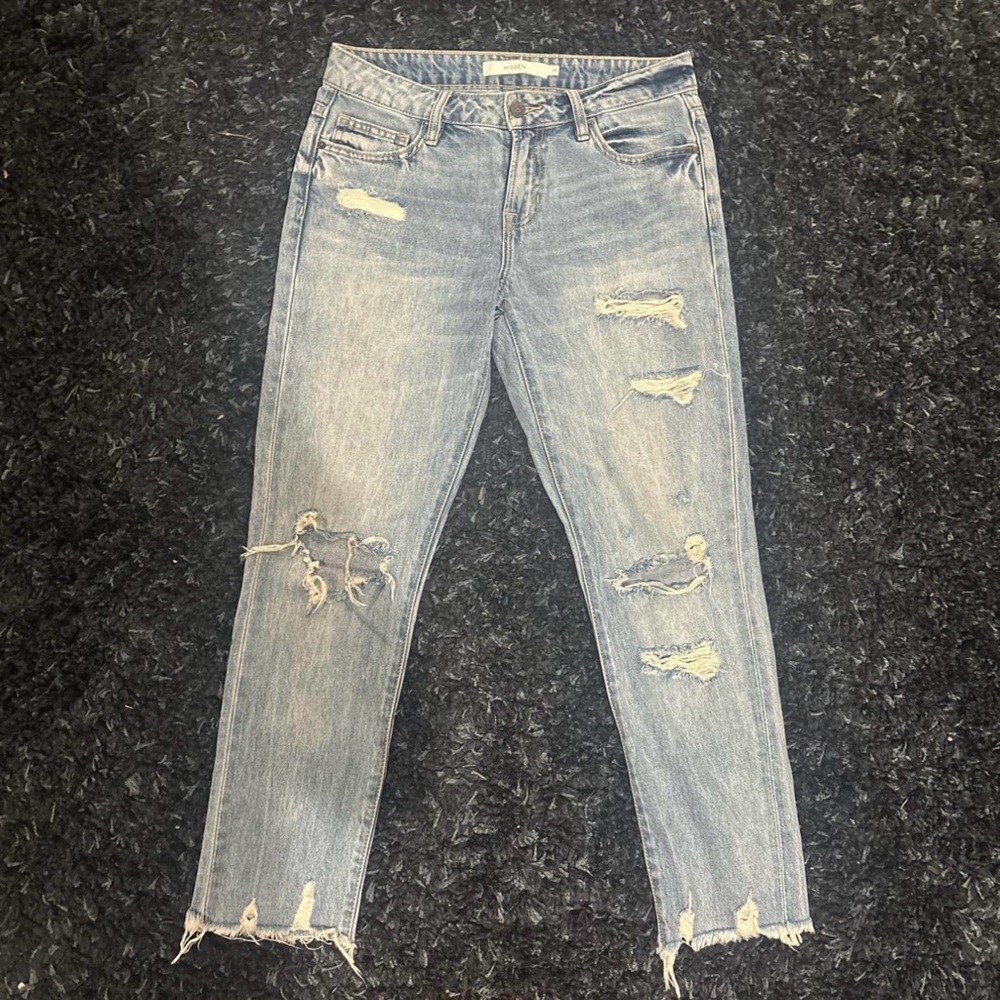 Distressed Women’s Blue Jeans
